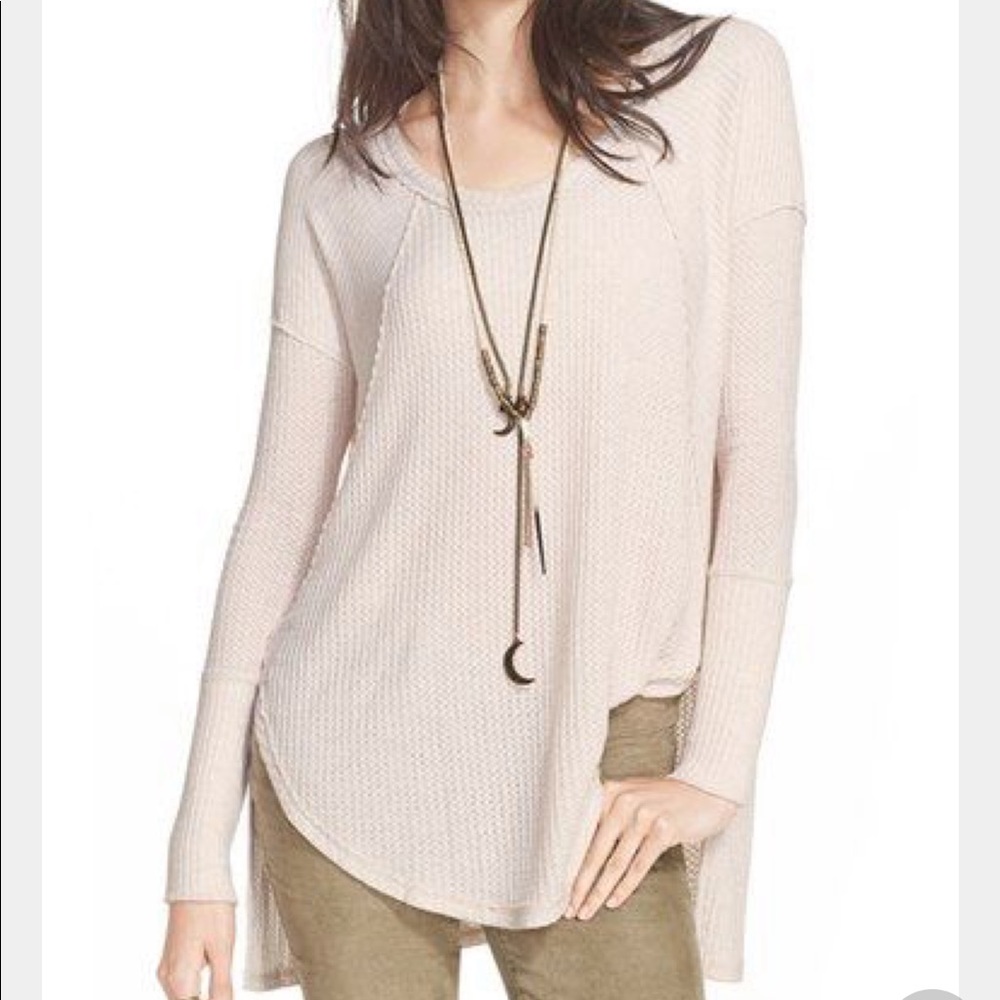 Free People high low thermal top